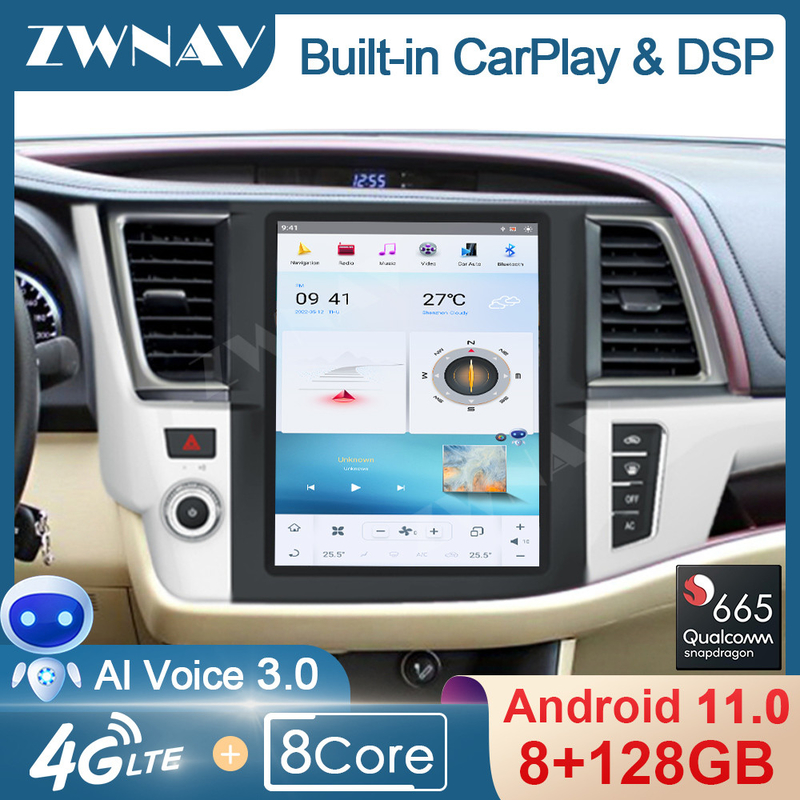 Qualcomm Octa Core Car Radio Player Android11 For Toyota Highlander 2014-2021