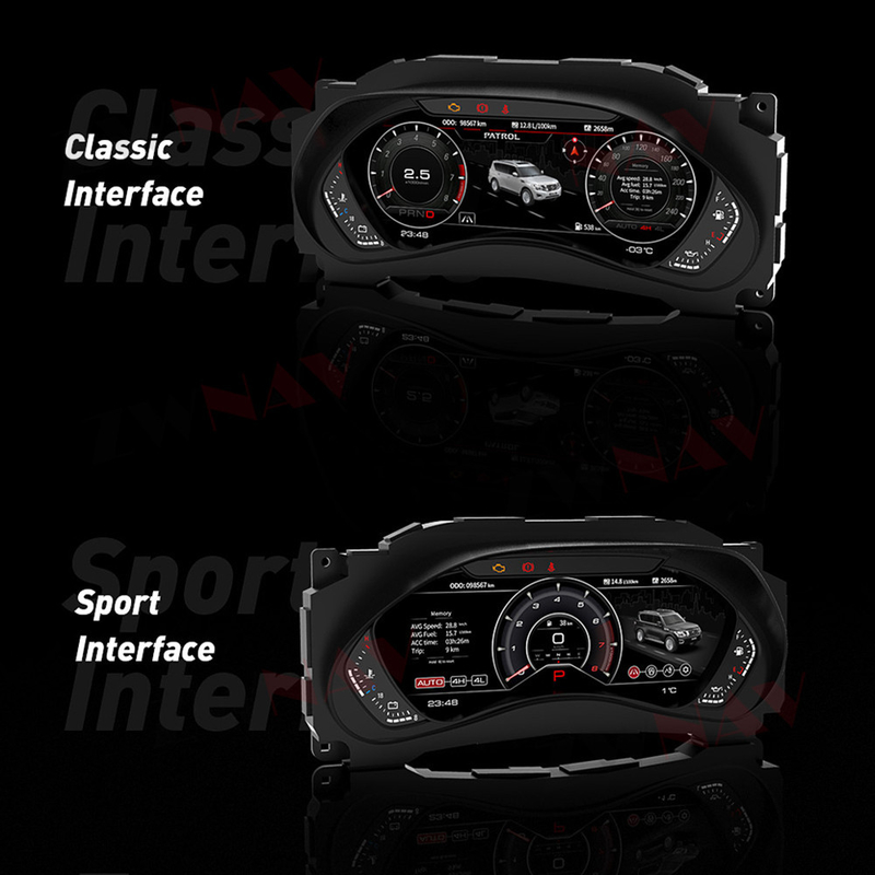 Nissan Patrol Y62 Car LCD Instrument Panel For Speedometer Digital Cluster