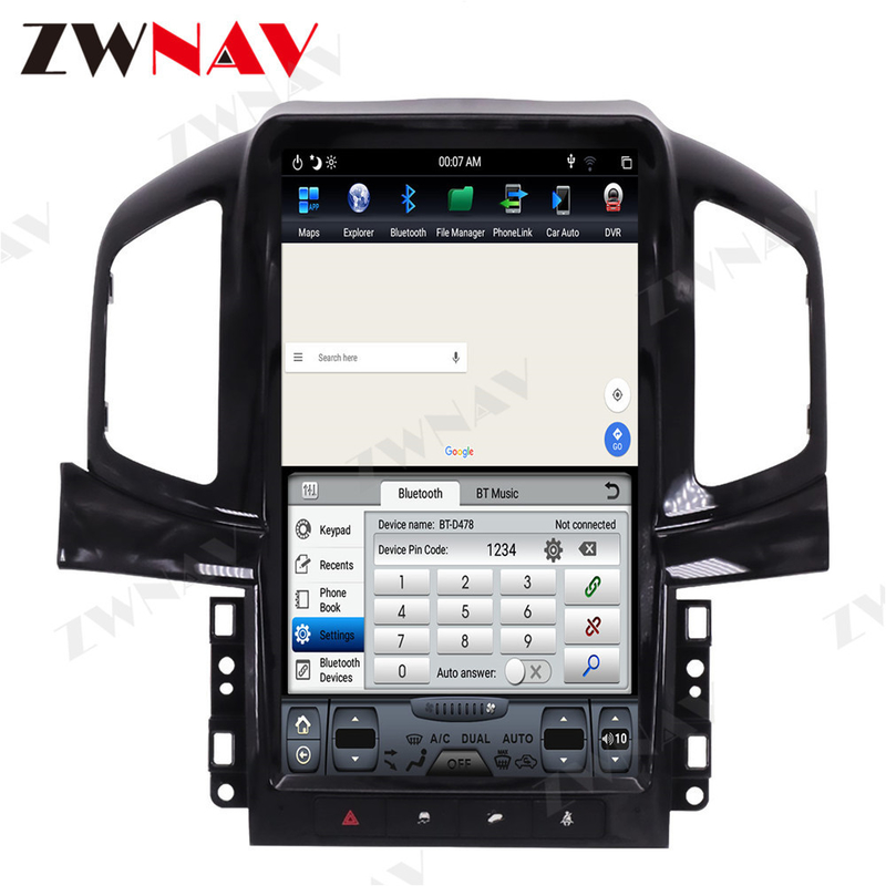 GPS Navigation Auto Radio Head Unit Android 11 Chevrolet Captiva 2013 - 2017 Tesla Style