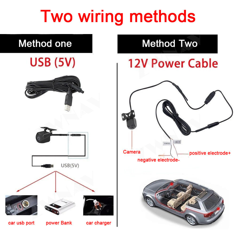 Wide Angle Waterproof Night Vision Wifi Car Rear Backup Rearview Wireless Reverse Camera