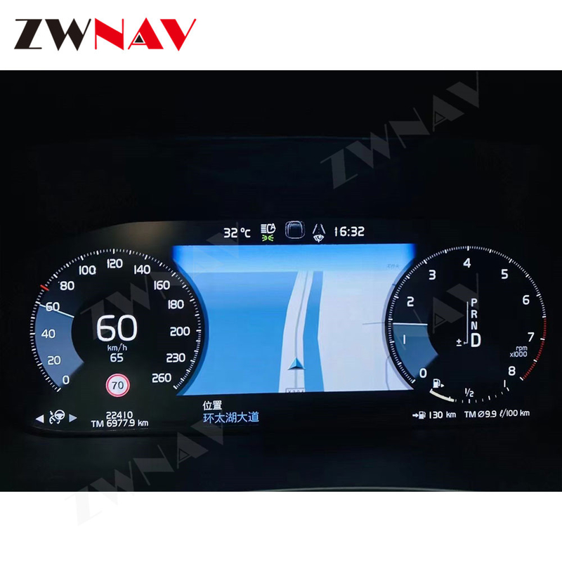 Volvo XC90 Car Digital Cluster 12.3 Inch LCD Dashboard Speedmeter 1920*720