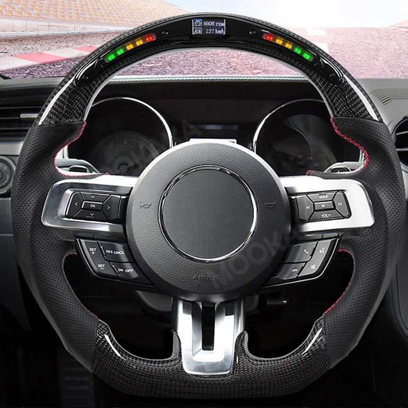 Custom Alcantar-A Carbon Fiber LED Steering Wheel For BMW M1 - M6 F10 F18 F11 F12
