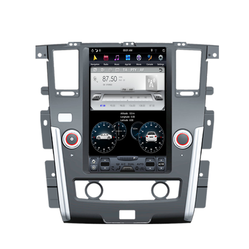 128G tesla style navigation Android Media Player For Car Nissan Patrol 2010 2017