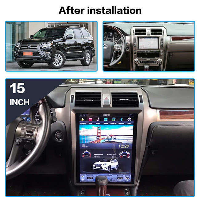 Lexus GX400 Single Din Touch Screen Car Stereo Tesla Style Android 9 128G