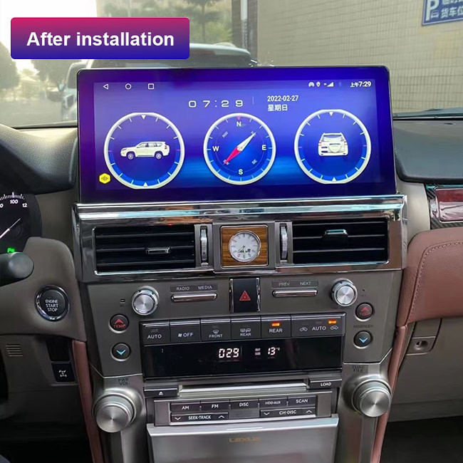 Android 10 Car Navigation Multimedia 12.3 Inch 4G LTE SIM For Lexus GX460 GX400 2010-2019