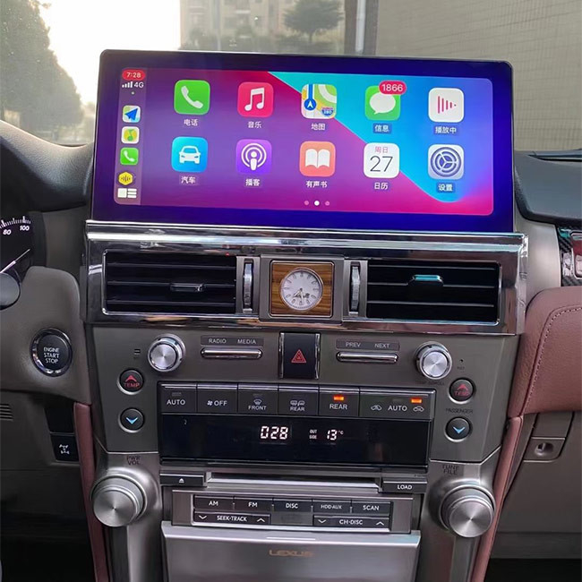 Android 10 Car Navigation Multimedia 12.3 Inch 4G LTE SIM For Lexus GX460 GX400 2010-2019