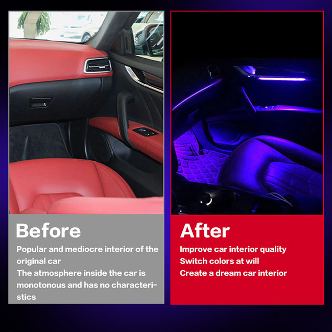 Car Body Interior Ambient Lights Dashboard Display For Maserati Neon LED Accessories Atmospher